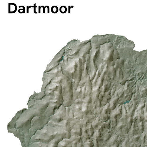 Close up of Dartmoor Relief Map