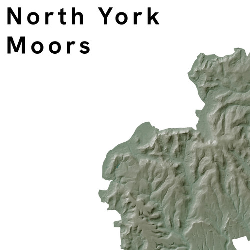 Close up of North York Moors Relief Map