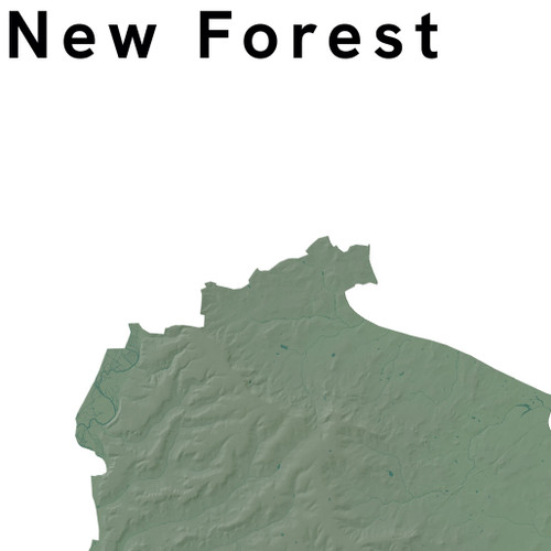 Close up of New Forest Relief Map