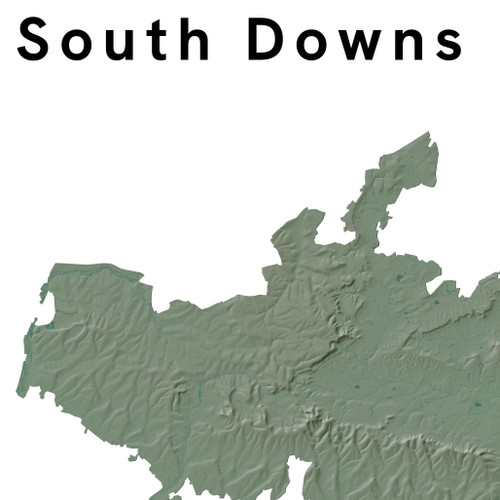 Close up of South Downs Relief Map