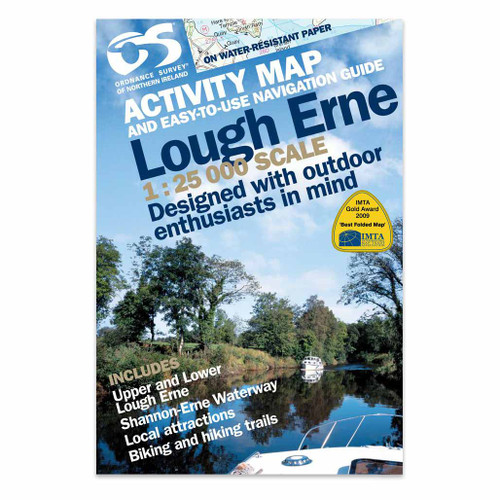 Blue front cover of OS Northern Ireland Activity Map of  Lough Erne