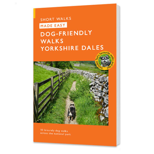OS Dog Friendly Short Walks Made Easy Yorkshire Dales walking guide with orange front cover