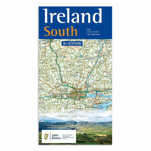 Blue front cover of map of Ireland South: OSI Holiday map.