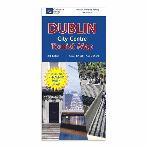 Blue front cover of Dublin City Centre: OSI Tourist Map