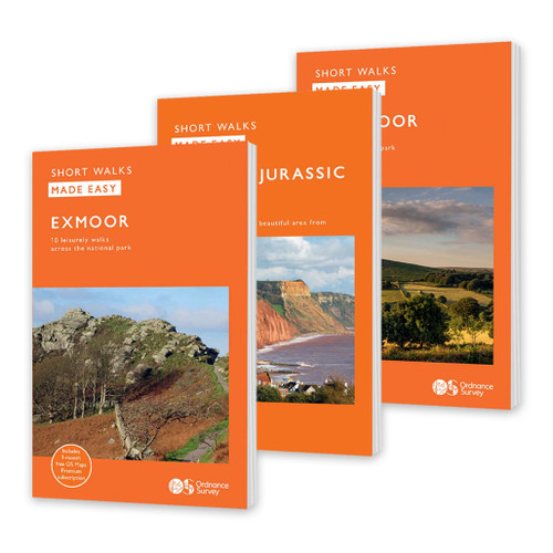 Bundle of 3 Short Walks Made Easy Walking Guidebooks from Devon