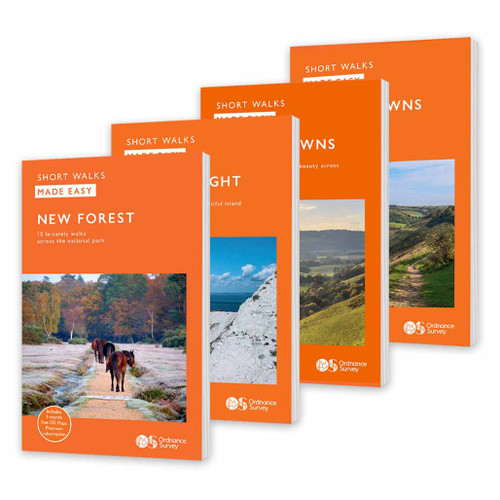Bundle of 4 Short Walks Made Easy Walking Guidebooks from South East England