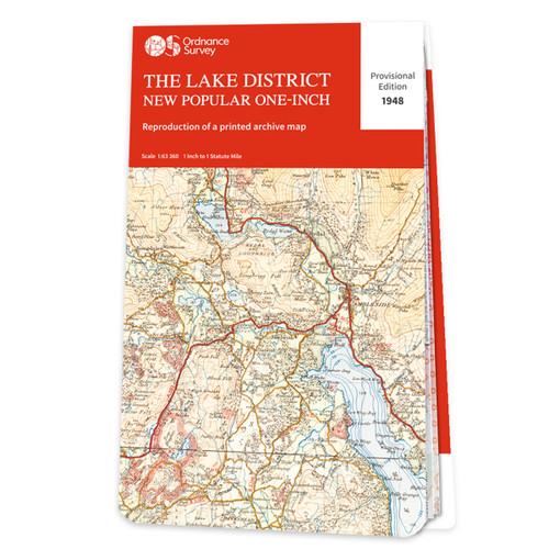 Reproduction Lake District vintage map 1948 frontcover