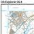 Close-up of the map and grid reference on OS Explorer Map OL 4 The English Lakes, North-western area