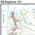 Close-up of the map and grid reference on OS Explorer 131 Romsey, Andover & Test Valley