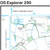 Close-up of the map and grid reference on OS Explorer Map 290 York