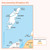 Rear orange cover of OS Explorer Map 354 Colonsay & Oronsay showing the area covered by the map