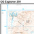 Close-up of the map and grid reference on OS Explorer Map 391 Ardgour & Strontian