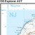 Close-up of the map and grid reference on OS Explorer Map 427 Peterhead & Fraserburgh