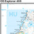 Close-up of the map and grid reference on OS Explorer Map 469 Shetland - Mainland North West