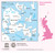 Rear pink cover of OS Landranger Map 6 Orkney Mainland showing the area covered by the map