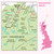 Rear pink cover of OS Landranger Map 36 Grantown & Aviemore showing the area covered by the map