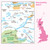 Rear pink cover of OS Landranger Map 51 Loch Tay and Glen Dochart showing the area covered by the map