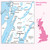 Rear pink cover of OS Landranger Map 55 Lochgilphead & Loch Awe showing the area covered by the map