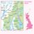 Rear pink cover of OS Landranger Map 56 Loch Lomond & Inverary showing the area covered by the map