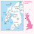 Rear pink cover of OS Landranger Map 60 Islay showing the area covered by the map