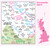 Rear pink cover of OS Landranger Map 91 Appleby-in-Westmorland showing the area covered by the map