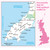 Rear pink cover of OS Landranger Map 123 Lleyn Peninsula showing the area covered by the map