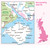 Rear pink cover of OS Landranger Map 196 The Solent & Isle of Wight showing the area covered by the map