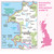 Rear pink cover of OS Landranger Map 157 St Davids & Haverfordwest showing the area covered by the map