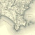 Close up of authentic reproduction of Ordnance Survey map of Pwllheli 1896-1904 with a yellow tint background