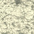 Close up of authentic reproduction of Ordnance Survey map of Loughborough 1896-1904 with a yellow tint background