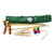 Traditional Garden Games full size family croquet set the complete contents laid out in front of it's green carry bag
