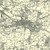 Close up of Authentic reproduction of Ordnance Survey map of Reading 1896-1904 with a yellow tint background
