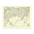 Authentic reproduction of Ordnance Survey map of Nairn 1896-1904 with a yellow tint background