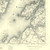 Close up of authentic reproduction of Ordnance Survey map of Mull 1896-1904 with a yellow tint background