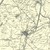 Close up Authentic reproduction of Ordnance Survey map of Ely 1896-1904 with a yellow tint background
