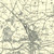 Close up of Authentic reproduction of Ordnance Survey map of Peterborough 1896-1904 with a yellow tint background