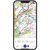 A smartphone with the OS Maps app showing walking route planning