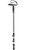 Leki Wanderfreund Makalu Hiking Pole fully shortened ready to pack with a rubber pad covering the carbide tip