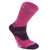 Bridgedale Women's Hike Midweight Merino Performance Boot Original Socks in Berry pink displayed against a white background