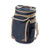 Greenfield Collection Contour Wine Cooler Bag for Two People - Admiral Blue case fully zipped showing the beige piping