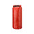 Ortlieb PD350 Cranberry Red Dry Bag  standing up full and the top rolled closed and top black strap fastened