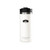 GSI Outdoor Microlite Commuter Javapress Flask side view of the standing flask in white colour with black logo