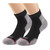 1000 Mile Men's Repreve Run Anklet Socks in Black with grey heel and toe displayed against a white background