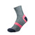 1000 Mile Women's Approach Repreve Double Layer Socks in Grey with black toe and heel with pink Mauve lines displayed against a white background