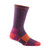 Women's Hiker Boot Midweight Socks by Darn Tough in Plum purples and orange displayed against a white background
