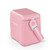 Igloo Tag Along Too Cooler in blush with white logo side view showing the carry strap