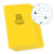 Rite in the Rain Universal Stapled Notebook 3 Pack in yellow with a lined paper circle covered in rain drops