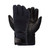 Women's Duality Gloves by Montane in black standing upright with hands in them to show the shape and fit of the glove