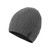 Windjammer Halo Beanie by Montane grey knit hat showing logo label on a white background