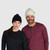 Two people facing the camera, one wearing the black Madrona Beanie Hat by Outdoor Research  and the other wearing a sand coloured one